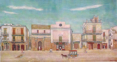 F. Speranza  1945 Piazza con carrozza_9.jpg